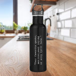 Create Your Own Quote 710 Ml Water Bottle<br><div class="desc">Create your own custom quote water bottle. Great personalised gift simply add your own text. Features minimalist typewriter typography.</div>