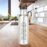 Create Your Own Quote 710 Ml Water Bottle<br><div class="desc">Create your own custom quote water bottle. Great personalised gift simply add your own text. Features minimalist typewriter typography.</div>