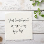 Create Your Own Quote Calligraphy Stone Coaster<br><div class="desc">Create your own custom quote coaster. Features minimalist calligraphy typography.</div>
