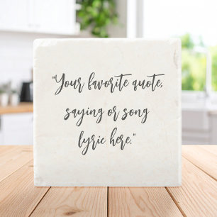 Create Your Own Quote Calligraphy Stone Coaster
