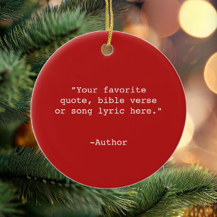 Create Your Own Quote Ceramic Tree Decoration