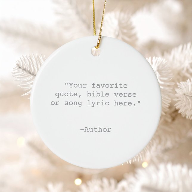 Create Your Own Quote Ceramic Tree Decoration (Creator Uploaded)