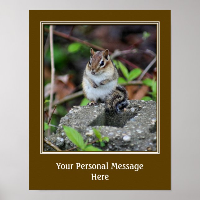 Create Your Own Quote Chipmunk Poster (Front)
