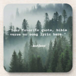 Create Your Own Quote Coaster<br><div class="desc">Create your own custom quote coasters. Features minimalist typewriter typography and forest nature background.</div>