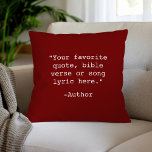 Create Your Own Quote Cushion<br><div class="desc">Create your own custom quote throw pillow. Features minimalist typewriter typography.</div>
