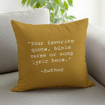 Create Your Own Quote Cushion<br><div class="desc">Create your own custom quote throw pillow. Features minimalist typewriter typography.</div>