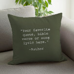 Create Your Own Quote Cushion<br><div class="desc">Create your own custom quote throw pillow. Features minimalist typewriter typography.</div>