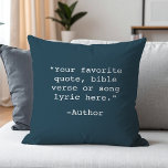 Create Your Own Quote Cushion<br><div class="desc">Create your own custom quote throw pillow. Features minimalist typewriter typography.</div>