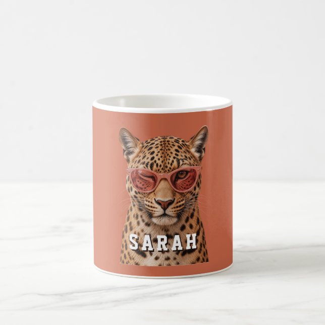 Create Your Own Quote Custom Leopard Coffee Mug (Center)