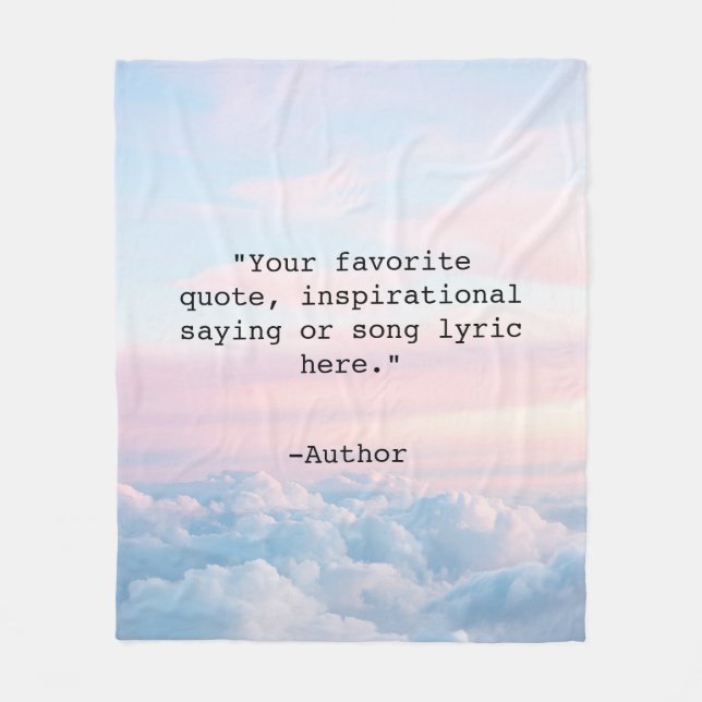 Create Your Own Quote Fleece Blanket (Front)