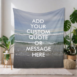 Create your own quote fleece blanket