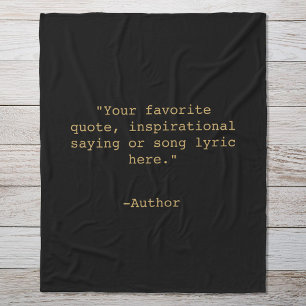Create Your Own Quote Fleece Blanket