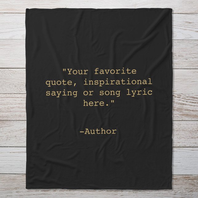 Create Your Own Quote Fleece Blanket (Creator Uploaded)