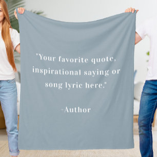 Create Your Own Quote Fleece Blanket