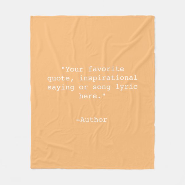 Create Your Own Quote Fleece Blanket (Front)