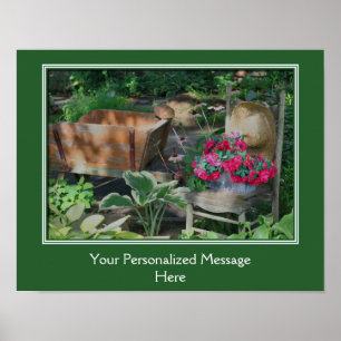 Create Your Own Quote Flower Garden Personalised Poster