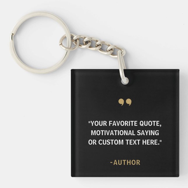 Create Your Own Quote Key Ring (Front)