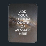 Create Your Own Quote Magnet<br><div class="desc">Create your own custom quote magnet. Personalise this magnet with modern minimalist typography and space stars landscape.</div>
