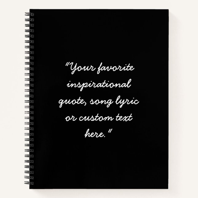 Create Your Own Quote Minimalist Script Notebook (Front)