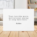 Create Your Own Quote Plaque<br><div class="desc">Create your own custom quote plaque home decor. Add your favourite saying, bible verse song lyric or personalised text in minimalist typewriter style typography.</div>