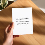 Create Your Own Quote Postcard<br><div class="desc">Create your own quote postcard with minimalist vintage typewriter text.</div>