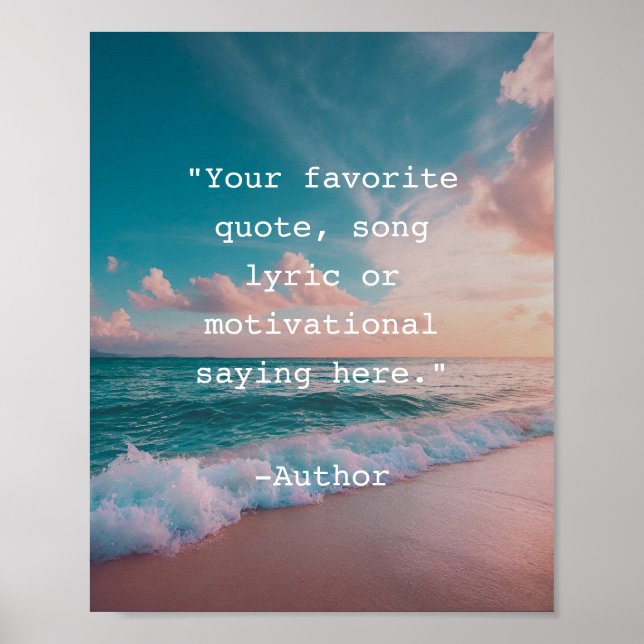 Create Your Own Quote Poster (Front)