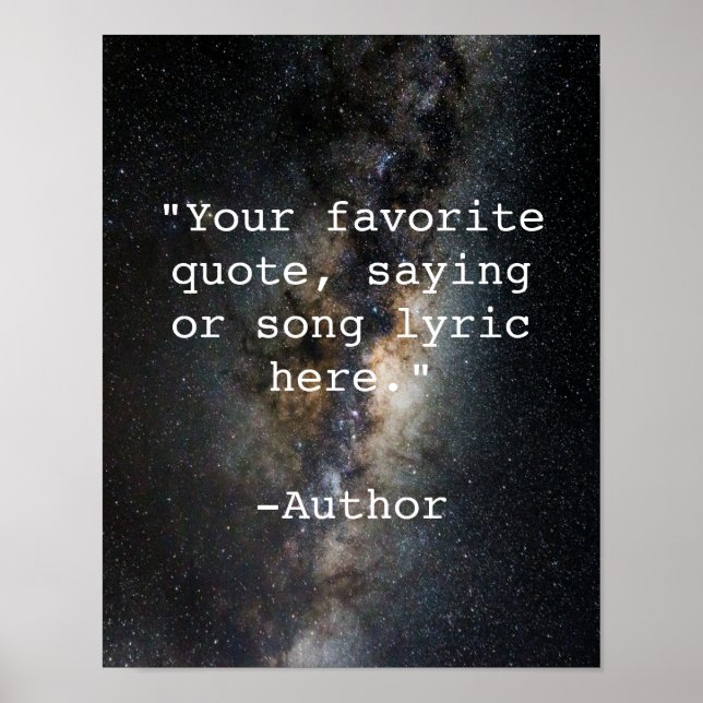 Create Your Own Quote Poster (Front)