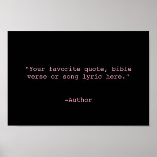 Create Your Own Quote Poster