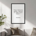 Create Your Own Quote Poster<br><div class="desc">Create your own custom quote poster wall art. Features minimalist typewriter typography.</div>