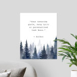 Create Your Own Quote Poster<br><div class="desc">Create your own custom quote poster wall art. Features minimalist typewriter typography and foggy forest nature landscape.</div>
