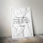 Create Your Own Quote Poster<br><div class="desc">Create your own custom quote poster wall art. Features minimalist typewriter typography.</div>