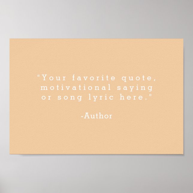 Create Your Own Quote Poster (Front)