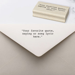 Create Your Own Quote Rubber Stamp