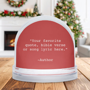 Create Your Own Quote Snowglobe