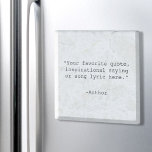 Create Your Own Quote Stone Magnet<br><div class="desc">Create your own custom quote stone magnet. Features minimalist typewriter typography.</div>