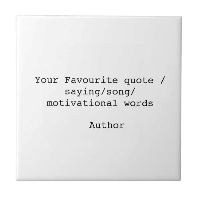 Create your own quote tile (Front)
