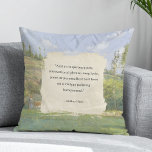 Create Your Own Quote Vintage Painting Cushion<br><div class="desc">Create your own custom quote pillow in a cottagecore aesthetic style featuring your favourite inspirational saying,  song lyric or personalised text on a vintage landscape painting background.</div>