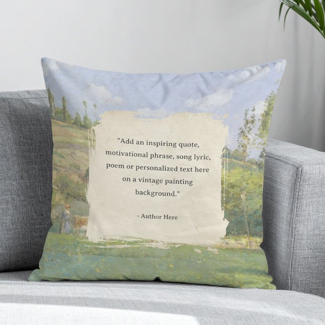 Create Your Own Quote Vintage Painting Cushion (Creator Uploaded)