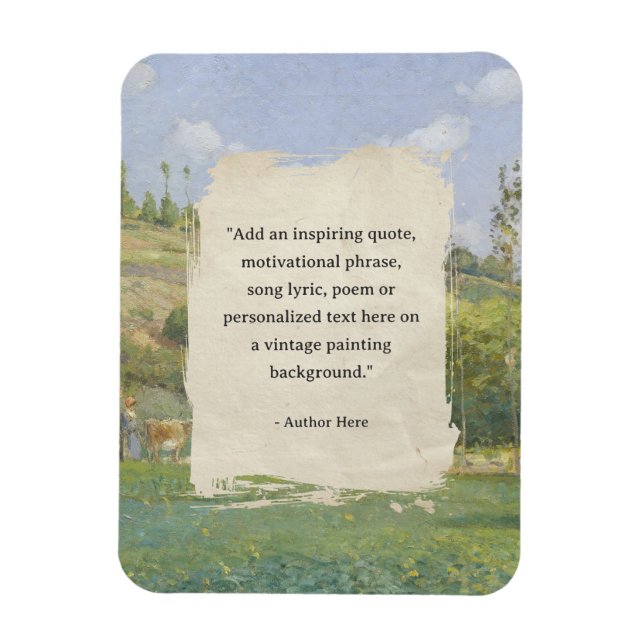 Create Your Own Quote Vintage Painting Magnet (Vertical)