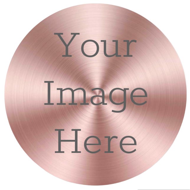 Create Your Own Radial Brushed Rose Gold Metallic Classic Round Sticker (Creator Uploaded)