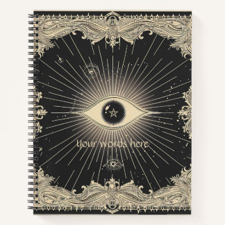 Create Your Own Radiant Retro Evil Eye Notebook