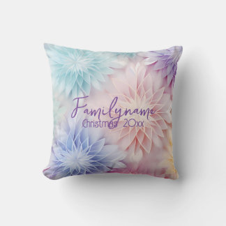 Create Your Own Rainbow Christmas Flowers Cushion
