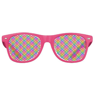 Create Your Own Rainbow Gingham Retro Sunglasses