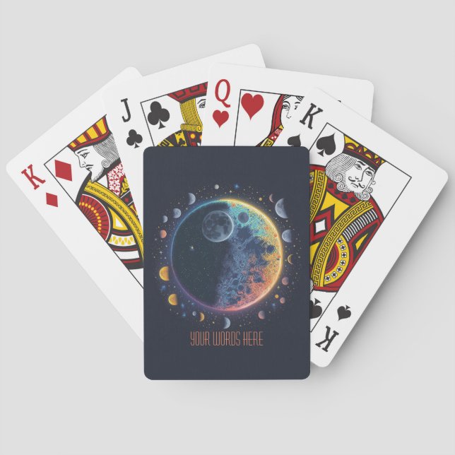 Create Your Own Rainbow Moons Playing Cards (Back)