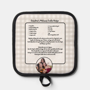 Create your own Recipe keepsake Buffalo Add Photo Pot Holder