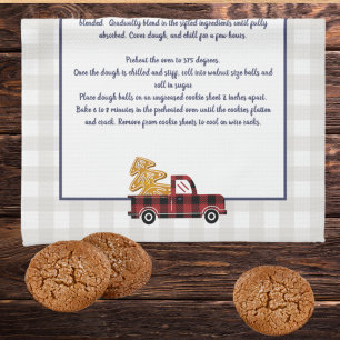 Create your own Recipe keepsake Christmas Truck Tea Towel