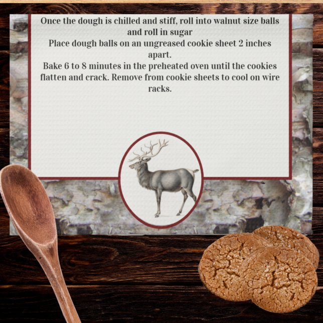 Create your own Recipe keepsake Reindeer deer Tea Towel (Creator Uploaded)