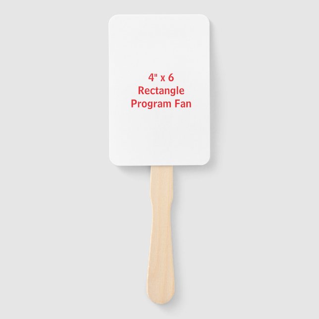 Create Your Own Rectangle Hand Fans (Front)