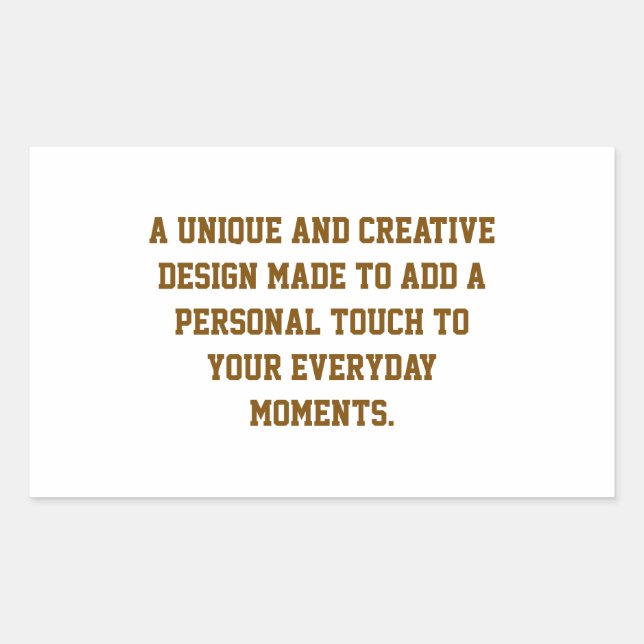 Create Your Own Rectangle Sticker (Front)