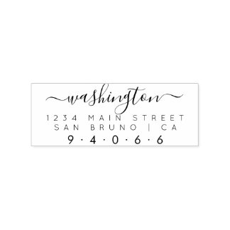Create Your Own Rectangular Family Return Address Rubber Stamp